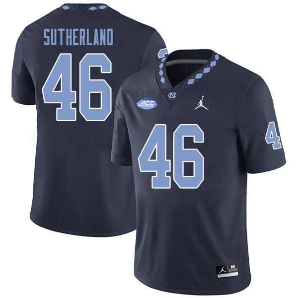 Jordan Brand Men #46 Bill Sutherland North Carolina Tar Heels College Football Jerseys Sale-Navy